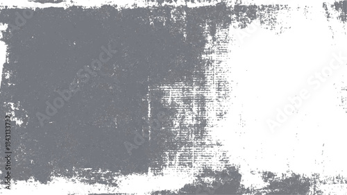 Abstract black and gray vintage grunge texture background with a dirty paint splatter border frame pattern