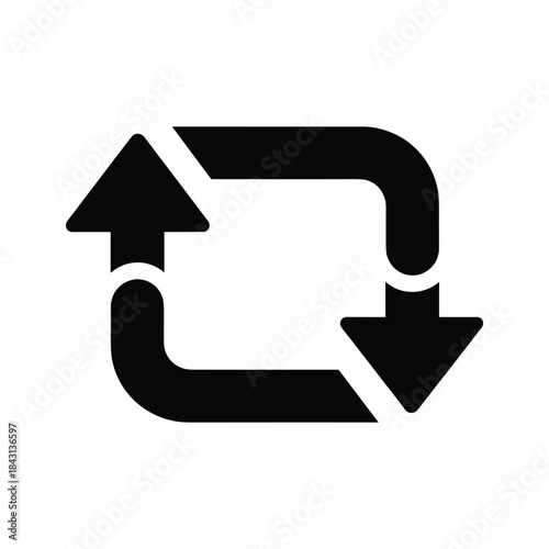 Recycle symbol with arrows forming a circle