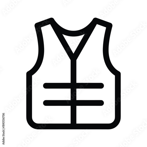 Simple vest icon illustration