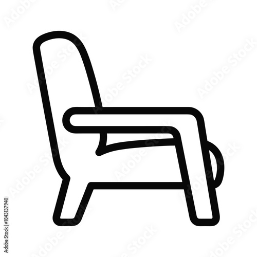 Simple line drawing of a chair