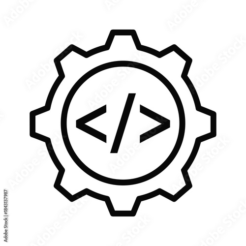 Coding and development settings icon