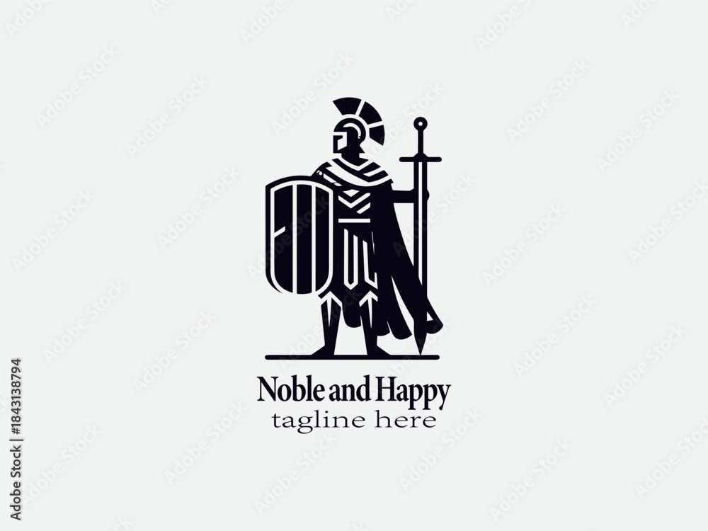 Fototapeta premium Silhouette Black Knight