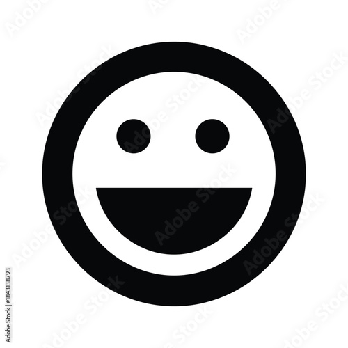Simple smiling face icon