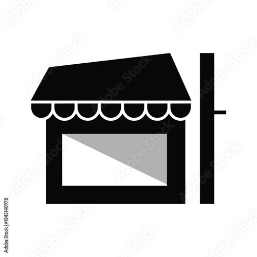 Simple storefront icon with awning