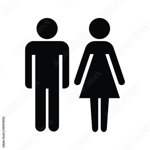 Man and woman pictogram