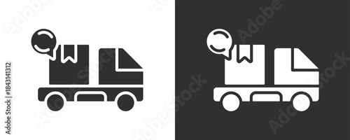 Cargo Icon Set Vector Collection Isolated In Black And White