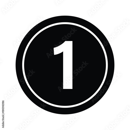 Number 1 icon | Premium Vector