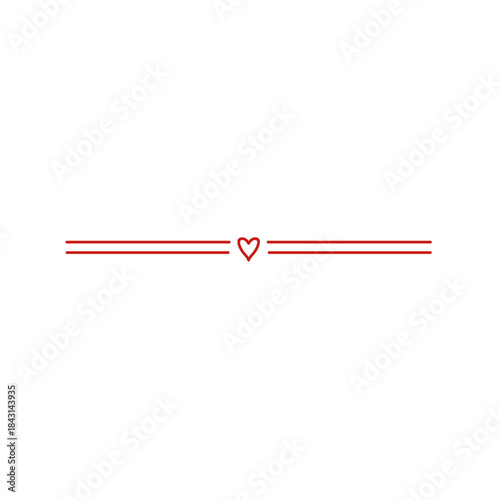 Text divider with heart doodle 
