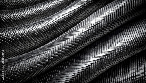 Wallpaper Mural Textured, interwoven dark fabric creates linear patterns Torontodigital.ca