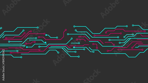 Abstract circuit board data flow technology vector illustration