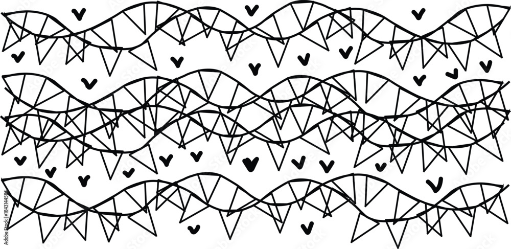 Obraz premium hand drawn doodle shapes collection