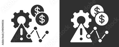 Risk Management Icon Set Vector Collection Isolated In Black And White