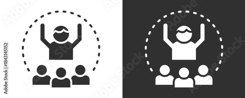 Leadership Icon Set Vector Collection Isolated In Black And White