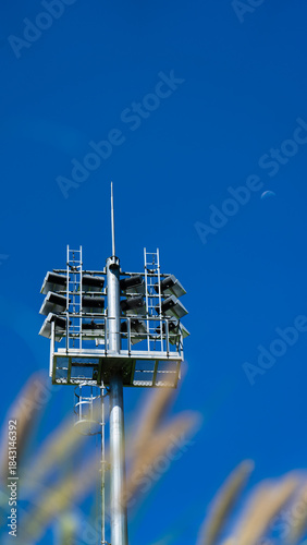 tower, antenna, sky, blue, technology, mobile, communication, phone, construc...