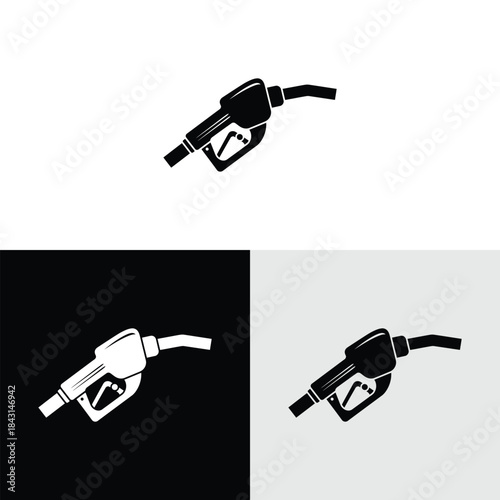 fuel or gas pump nozzle in a geometric style