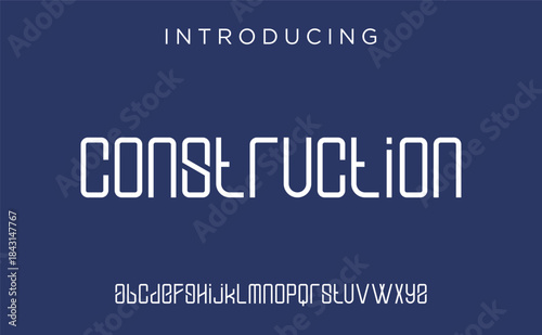 Futuristic modern geometric font logo. abstract alphabet digital technology font. technology typography, electronic, film, digital, music, future, creative font logo. vector illustration