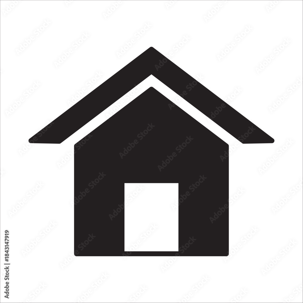 Fototapeta premium Home icon outline vector