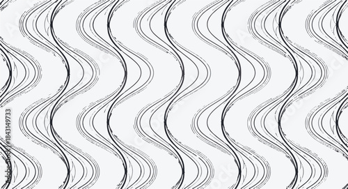 Abstract Wavy Lines Pattern with Textured Strokes background