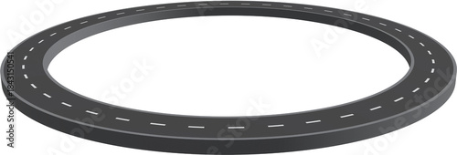 Foto isometric tire track, circular road track