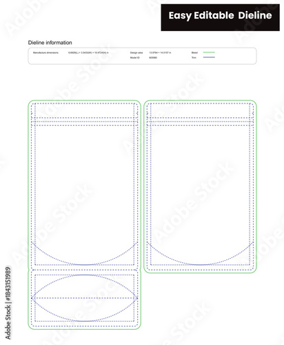 zipper stand up coffee pouch dieline template box dieline die lines packaging custom dieline  box cardboard box dieline pizza box dieline printable product packaging layout,