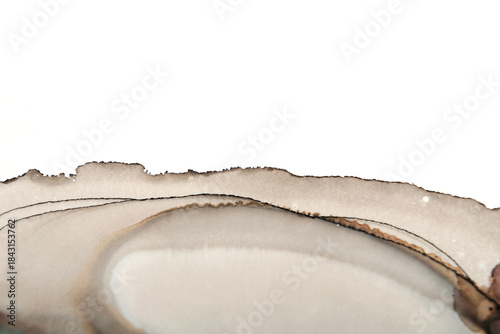 background of ink waves in brown on white