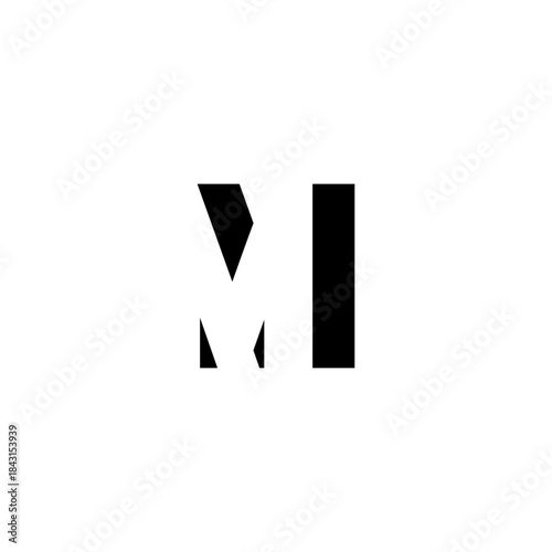 Free Download MM Negative Space Monogram Logo – Modern Minimal Lettermark Design - GFXLoad