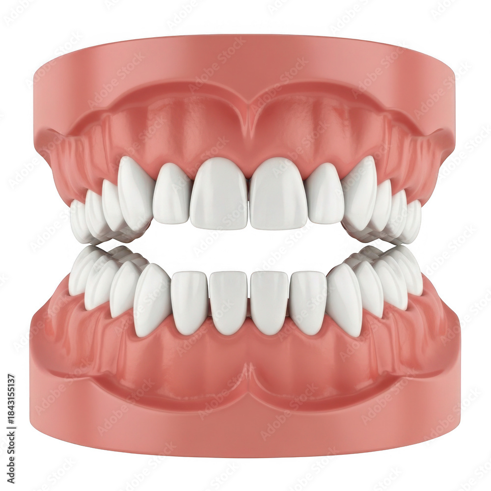 Obraz premium Dental anatomy model isolated on transparent background for dental marketing and healthcare education