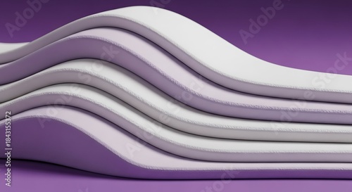 Subtle gradient wavy formations, lilac undertones, serene and calming presentation