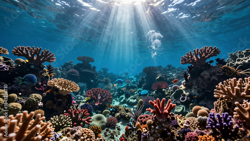 Underwater exploration of vibrant coral reefs tropical ocean photography marine environment underwater view nature conservation