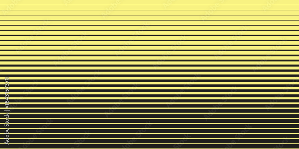 Obraz premium Retro linear halftone gradation texture. Fading thick to thin line gradient pattern. Parallel repeating stripe transition background.