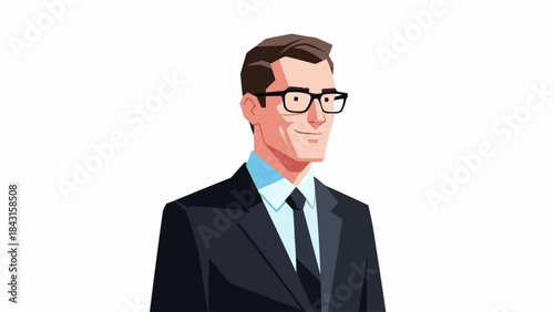 Professional Man in Suit and Glasses.