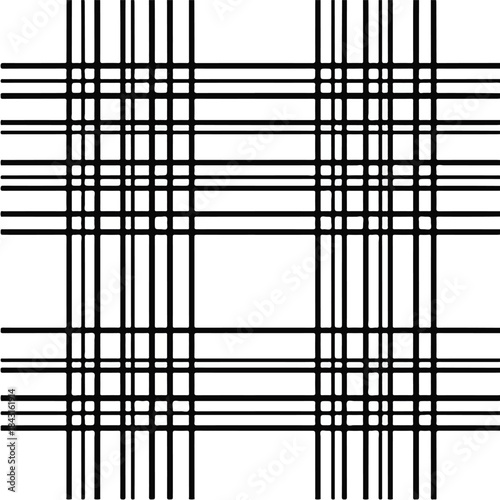 Wallpaper Mural Black and White Plaid Pattern Design. Torontodigital.ca