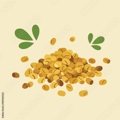 Golden seeds and sprouts, radiating growth and potential. Ideal for business, agriculture, ecofriendly concepts, or financial growth designs.