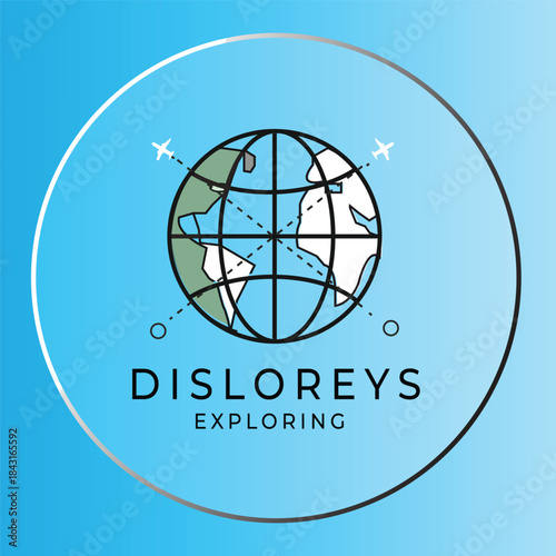 Disloreys Exploring - Modern Travel Brand Icon
