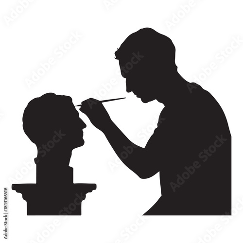 silhouette of a man  art creativity