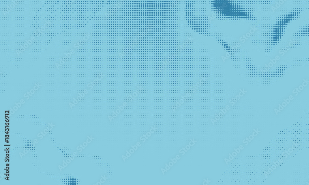 Obraz premium Blue dot line abstract wave background