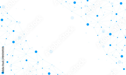 Abstract futuristic technology network with dots and lines connection isolated on transparent background. Artificial intelligence digital data network