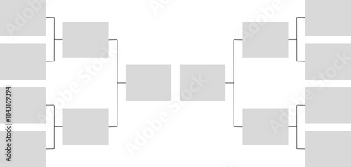Minimalist Tournament Chart Template 8 Teams to the final for Sports and Esports