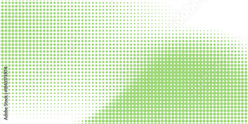 Light Green vector modern geometrical circle abstract background. Dotted texture template. Modern Geometric pattern in halftone style with gradient art concept