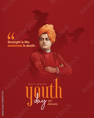 National Youth Day Design for Banners, Flyers, and Digital Post