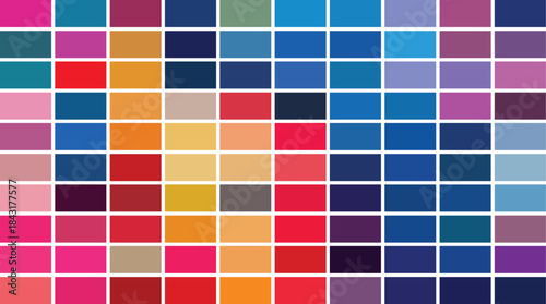 Diverse Jewel and Earth Tone Mix Color Palette Grid for Rich and Complex Design