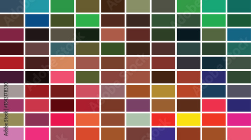 Full Saturated Spectrum Rainbow Color Palette Grid for Bold and Vibrant Design