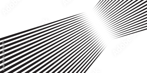 Vector seamless pattern. Decorative element, design template with striped black white diagonal inclined line. Background, texture with optical illusion. Futuristic decoration for card textile parquet