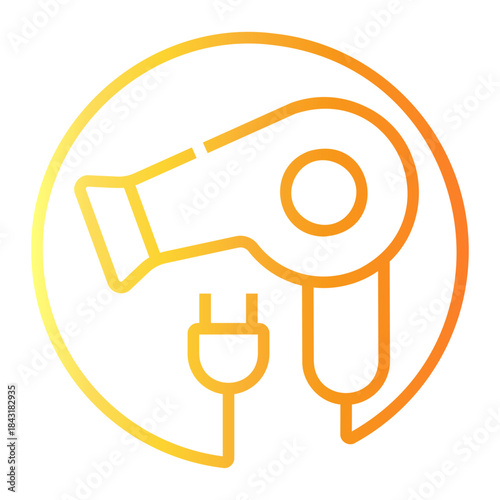 beauty salon Line Gradient Icon