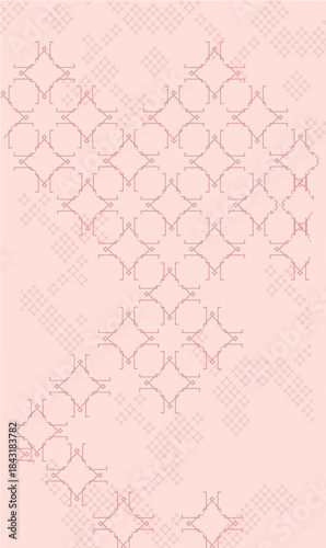 ABSTRACT GEOMETRIC PATTERN CONSISTING OF THIN LINES THAT ARE INTERCONNECTED TO FORM A SERIES OF RHOMBUS OR DIAMOND SHAPES