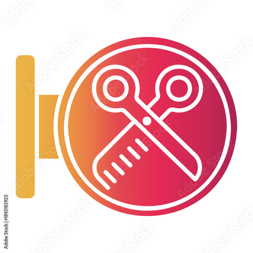 beauty salon Gradient icon