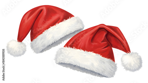 santa claus hat isolated on white