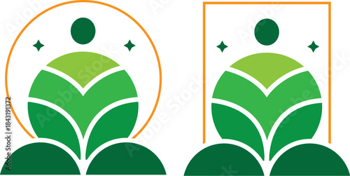 Nature Growth Person Logo Design for Wellness and Organic Lifestyle Brands