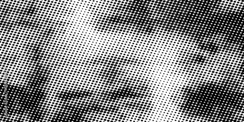 Black polka dots seamless pattern on white background. Halftone minimalist abstract.vector illustration eps10