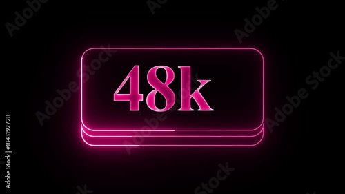 achieving 48k followers neon sign